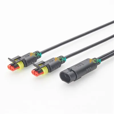 AMP Superseal 2방향 방수 Y 분배기 케이블